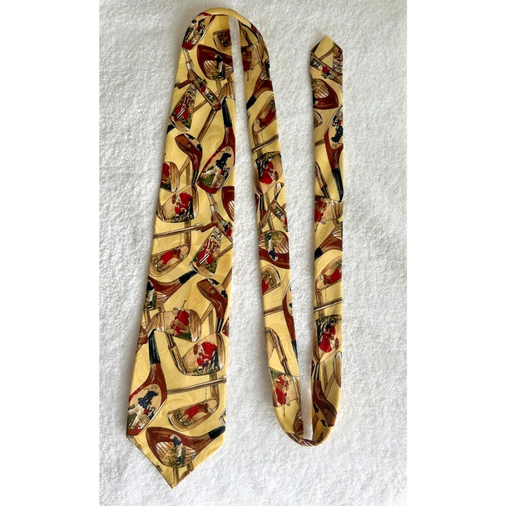 USA Artsy Unique Golf Sport Club Driver Wood Wedge Men Silk Neck Tie 59 X 3 7/8